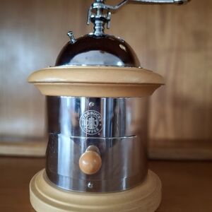 Starbucks Coffee Grinder - Silver and Tan